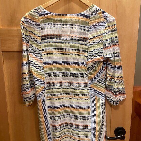 Nic + Zoe Hand Painted Chevron Pattern Soft Rayon Tunic Top - Picture 9 of 9